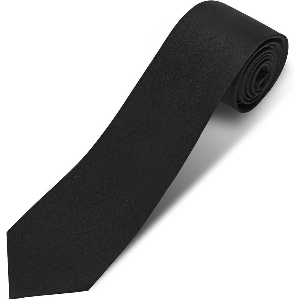 🆕Men's Black Ties  3.15" (8CM) Necktie Plain Formal Business Ties